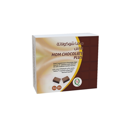 Mom Chocolate Plus, Calcium & Vitamin D3 - 30 Chewable Pieces