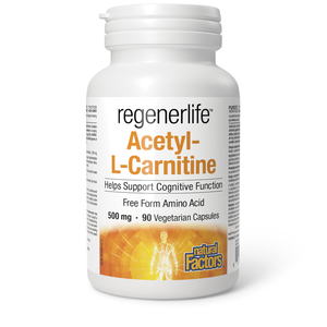 Natural Factors, Regenerlife, Acetyl-L-Carnitine 500Mg - 90 Capsule Natural Factors, Regenerlife, Acetyl-L-Carnitine 500Mg - 90 Capsule