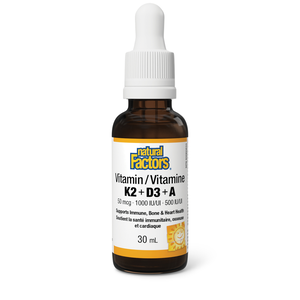 Natural Factors, Vitamin K2+D3+A - 30 Ml Natural Factors, Vitamin K2+D3+A - 30 Ml