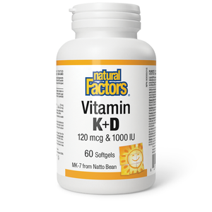 Natural Factors, Vitamin K+D - 60 Softgels Natural Factors, Vitamin K+D - 60 Softgels