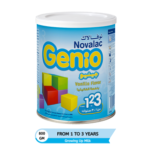 Novalac, Genio Growing Up Formula, Stage 3, 1-3 Years - 800 Gm Novalac, Genio Growing Up Formula, Stage 3, 1-3 Years - 800 Gm