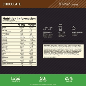 Optimum Nutrition, Serious Mass Chocolate Flavor - 2.72 Kg - 3 Optimum Nutrition, Serious Mass Chocolate Flavor - 2.72 Kg - 3