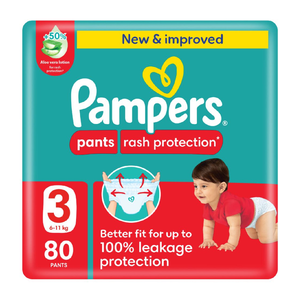 Pampers, Rash Protection Pants Diapers Size 3 6-11 Kg - 80 Pcs Pampers, Rash Protection Pants Diapers Size 3 6-11 Kg - 80 Pcs