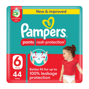 Pampers, Rash Protection Pants Diapers Size 6 16+ Kg - 44 Pcs Pampers, Rash Protection Pants Diapers Size 6 16+ Kg - 44 Pcs