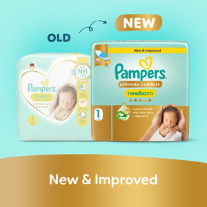 Pampers, Ultimate Comfort Taped Diapers Size 1 2-5 Kg - 108 Pcs - 2 Pampers, Ultimate Comfort Taped Diapers Size 1 2-5 Kg - 108 Pcs - 2