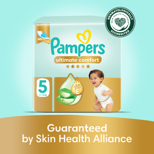 Pampers, Ultimate Comfort Taped Diapers Size 5 11-16 Kg - 46 Pcs - 6 Pampers, Ultimate Comfort Taped Diapers Size 5 11-16 Kg - 46 Pcs - 6