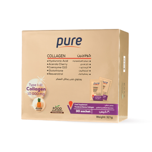 Pharma Pure, Collagen, 10000 Mg, Pineapple Flavour - 30 Sachets - 1 Pharma Pure, Collagen, 10000 Mg, Pineapple Flavour - 30 Sachets - 1