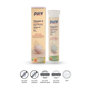 Pharma Pure, Vitamins C, With D3 & Zinc & Ginseng - 20 Tablets - 2 Pharma Pure, Vitamins C, With D3 & Zinc & Ginseng - 20 Tablets - 2