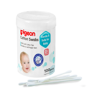 Pigeon, Baby Cotton Swabs, +0 Months - 100 Pcs - 1 Pigeon, Baby Cotton Swabs, +0 Months - 100 Pcs - 1