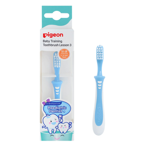 Pigeon, Baby Training Toothbrush, 12-18 Months, Blue - 1 Pc - 1 Pigeon, Baby Training Toothbrush, 12-18 Months, Blue - 1 Pc - 1