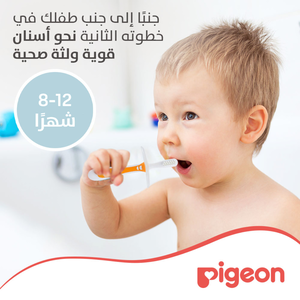 Pigeon, Baby Training Toothbrush Lesson 2 8-12 Months - 1 PC - 2 Pigeon, Baby Training Toothbrush Lesson 2 8-12 Months - 1 PC - 2