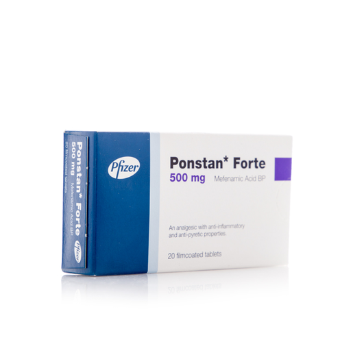 Ponstan Forte 500 Mg, Analgesic & Anti-Inflammatory - 20 Tablets
