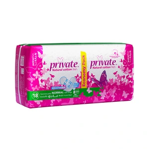 Private Feminine Pads Regular Thin Butterfly - 18 Pcs - 3 Private Feminine Pads Regular Thin Butterfly - 18 Pcs - 3