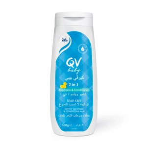 Qv, Baby, 2 In 1 Shampoo & Conditioner, Tear Free - 500 Gm - 1 Qv, Baby, 2 In 1 Shampoo & Conditioner, Tear Free - 500 Gm - 1
