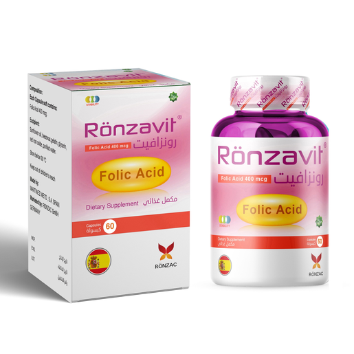 Ronzavit, Dietary Supplement, Folic Acid, 400 Mcg - 60 Capsules