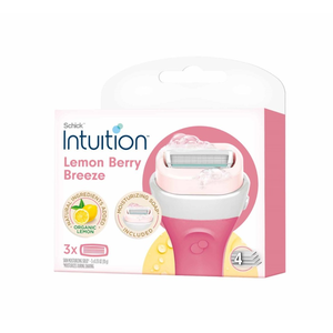 Schick, Intuition, Razor Blade Refills, Lemon Berry Breeze, 4 Blades - 3 Pcs Schick, Intuition, Razor Blade Refills, Lemon Berry Breeze, 4 Blades - 3 Pcs