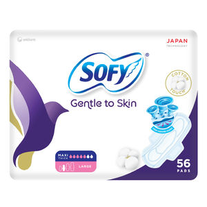 Sofy, Feminine Napkins, Gentle To Skin, large - 56 Pcs Sofy, Feminine Napkins, Gentle To Skin, large - 56 Pcs