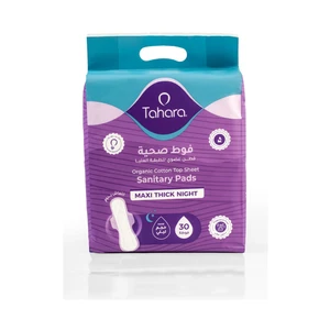 Tahara, Feminine Napkins, Maxi Thick Night - 30 Pcs Tahara, Feminine Napkins, Maxi Thick Night - 30 Pcs