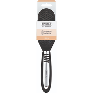 Titania, Hairbrush Silver-Black - 1 Pc Titania, Hairbrush Silver-Black - 1 Pc