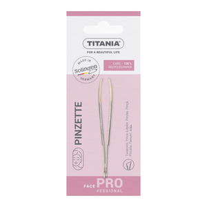 Titania, Tweezers, Slanted, Gold Tip - 1 Pc Titania, Tweezers, Slanted, Gold Tip - 1 Pc