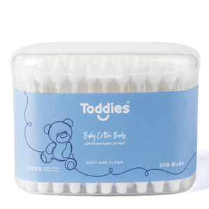 Toddies, Baby Cotton Buds - 108 Pcs - 1 Toddies, Baby Cotton Buds - 108 Pcs - 1