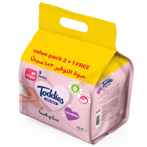 Toddies, Baby Wipes, Sensitive, 2+1 - 180 Pcs Toddies, Baby Wipes, Sensitive, 2+1 - 180 Pcs