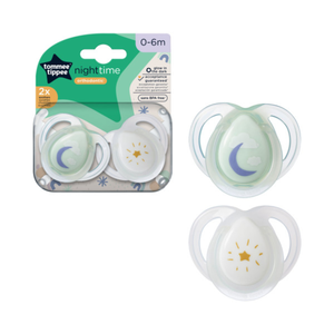 Tommee Tippee, Soothers, 0-6 Months, Multiple Colours - 2Pc Tommee Tippee, Soothers, 0-6 Months, Multiple Colours - 2Pc