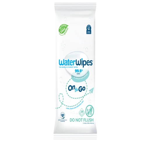 Waterwipes, Baby Wipes On-The-Go Plastic Free - 28 Pcs