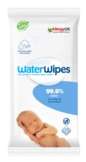 Waterwipes, Baby Wipes Original Plastic Free - 28 Pcs