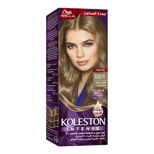 Wella, Koleston, Hair Color, Light Ash Blonde, 308/11, With Argan Oil - 1 Kit - 2 Wella, Koleston, Hair Color, Light Ash Blonde, 308/11, With Argan Oil - 1 Kit - 2