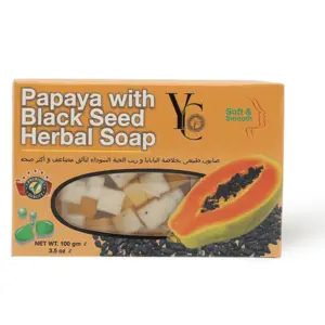Yc Herbal Soap Papaya With Black Seed Gives The Skin More Radiant And Healthy - Looking - 100 Gm Yc Herbal Soap Papaya With Black Seed Gives The Skin More Radiant And Healthy - Looking - 100 Gm
