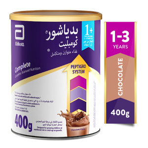 بدياشور، كومبليت، من 1-3 سنوات، بالشوكولاته - 400 جم - 1 بدياشور، كومبليت، من 1-3 سنوات، بالشوكولاته - 400 جم - 1