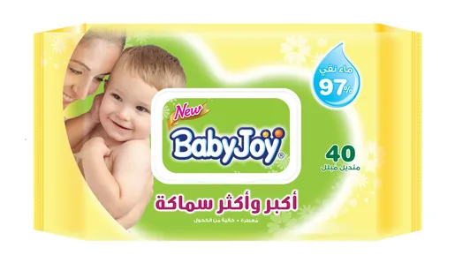 بيبى جوى، مناديل مبللة معطرة للأطفال - 40 قطعة