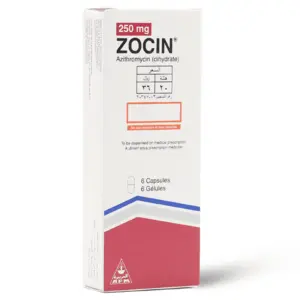 زوسين 250 مجم، مضاد حيوي - 6 كبسولات - 4 زوسين 250 مجم، مضاد حيوي - 6 كبسولات - 4