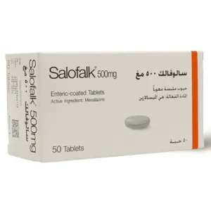 سالوفالك 500 مجم، مضاد للالتهاب، للجهاز الهضمي - 50 قرص - 1 سالوفالك 500 مجم، مضاد للالتهاب، للجهاز الهضمي - 50 قرص - 1